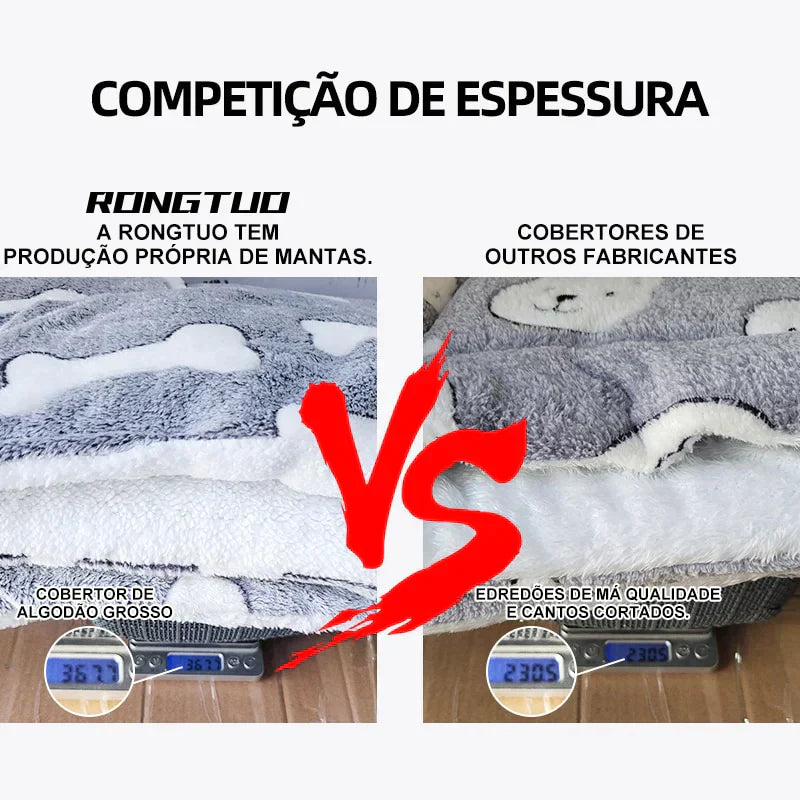 Cobertor peludo - serve como caminha para seu pet - makshopp