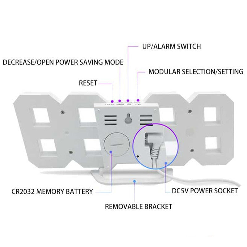 relógio digital led