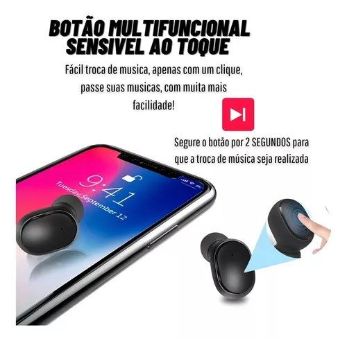 Fone De Ouvido Sem Fio E6s Bluetooth